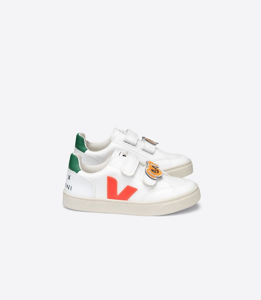 Veja Trainers Kids White - V-12 Velcro Cwl - DROZ-51932